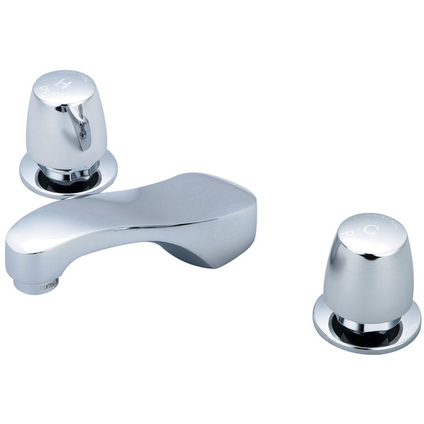 Central Brass Slow-Close Two Handle Widespread Bathroom Faucet, NPS, Chrome, Number of Holes: 3 Hole 3127-AVN1